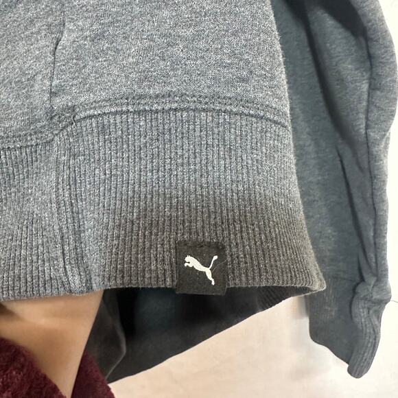 Puma Mens Gray XL Slouch Drawstring Hoodie Active Comfy Outdoors 100% Cotton - Picture 4 of 13